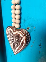 Carved Wooden Hearts