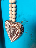Carved Wooden Hearts