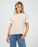 AAE Washed Stripe Tee Cinnamon