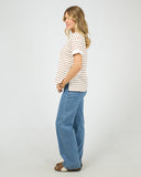 AAE Washed Stripe Tee Cinnamon