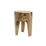 Crusoe teak stool/side table