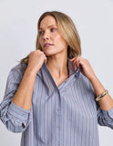FOXWOOD Oscar Shirt Blue Stripe