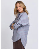 FOXWOOD Oscar Shirt Blue Stripe