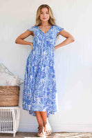 Sanctum the Label Blue Paisley Dress