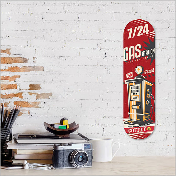 Retro Gas Station Skateboard