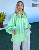 Brynlee Stripe Shirt Lime